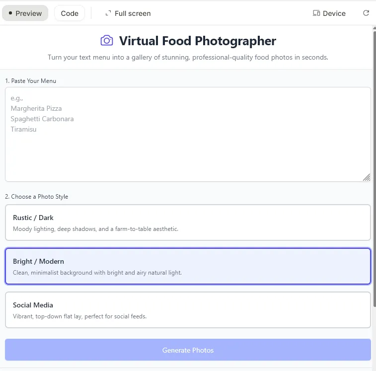 Вид приложения Вид приложения