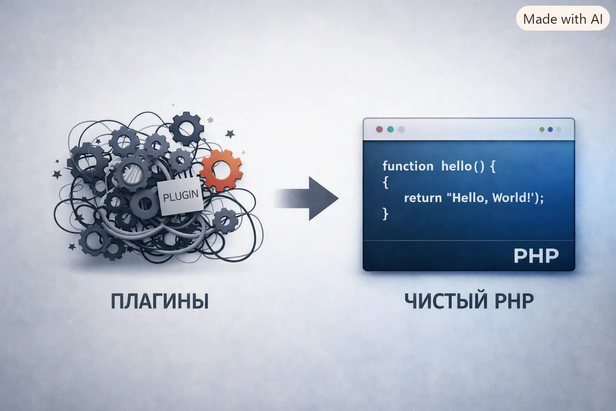 Albireo CMS работает без плагинов