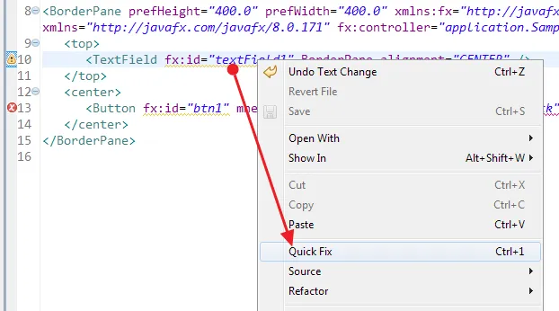 Quick Fix в Eclipse