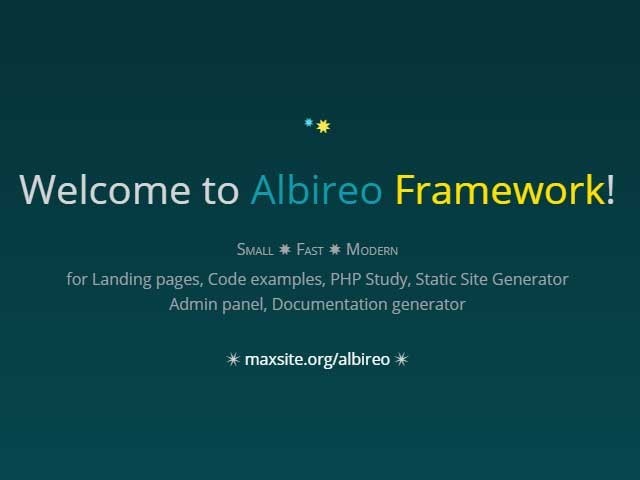 Обновление Albireo Framework